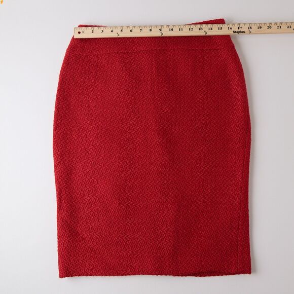 Moulinette Soeurs Pencil Skirt 6 Tweed Classic Boucle Wool Retro Valentines Day - Picture 3 of 9